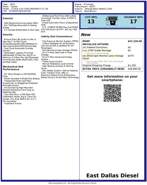2014 Toyota Tundra 1794 Edition | Dallas, TX | East Dallas Diesel