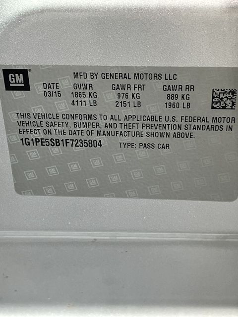 2015 Chevrolet Cruze 2LT Auto | Annapolis, MD | Annapolis Public Auto Auction