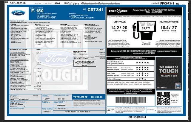 2015 Ford F-150 King Ranch 601A Tech Pkg. PANO DiamondBack Tonneau | Dallas, TX | East Dallas Diesel 2015 Ford F-150 King Ranch 601A Tech Pkg. PANO DiamondBack Tonneau | Dallas, TX | East Dallas Diesel