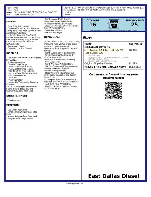 2015 Ford F-350 SD King Ranch Crew Cab Long Bed DRW 4WD | Dallas, TX | East Dallas Diesel 2015 Ford F-350 SD King Ranch Crew Cab Long Bed DRW 4WD | Dallas, TX | East Dallas Diesel