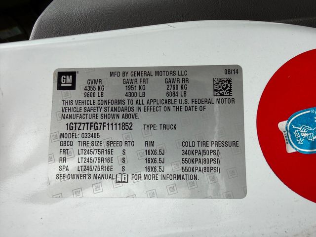 2015 GMC Savana 3500