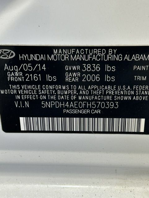 2015 Hyundai ELANTRA SE | Annapolis, MD | Annapolis Public Auto Auction