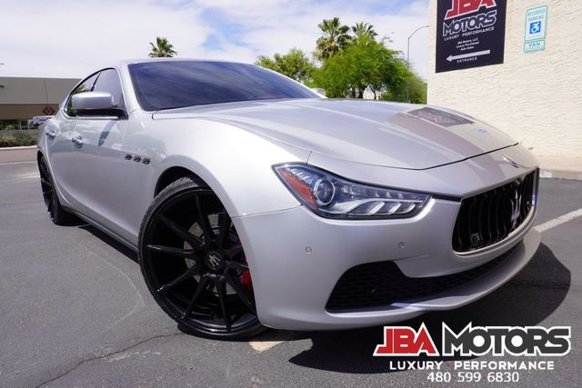 2015 Maserati Ghibli Sedan Silver over Red Carbon Fiber 22 Inch Wheels | MESA, AZ | JBA MOTORS 2015 Maserati Ghibli Sedan Silver over Red Carbon Fiber 22 Inch Wheels | MESA, AZ | JBA MOTORS