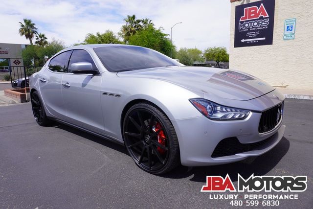 2015 Maserati Ghibli Sedan Silver over Red Carbon Fiber 22 Inch Wheels | MESA, AZ | JBA MOTORS 2015 Maserati Ghibli Sedan Silver over Red Carbon Fiber 22 Inch Wheels | MESA, AZ | JBA MOTORS