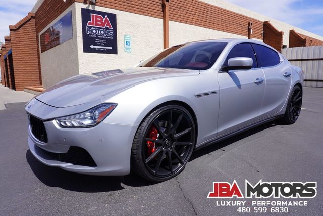 2015 Maserati Ghibli Sedan Silver over Red Carbon Fiber 22 Inch Wheels | MESA, AZ | JBA MOTORS 2015 Maserati Ghibli Sedan Silver over Red Carbon Fiber 22 Inch Wheels | MESA, AZ | JBA MOTORS