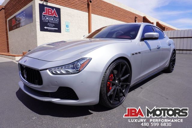 2015 Maserati Ghibli Sedan Silver over Red Carbon Fiber 22 Inch Wheels | MESA, AZ | JBA MOTORS 2015 Maserati Ghibli Sedan Silver over Red Carbon Fiber 22 Inch Wheels | MESA, AZ | JBA MOTORS