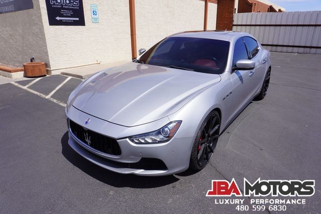 2015 Maserati Ghibli Sedan Silver over Red Carbon Fiber 22 Inch Wheels | MESA, AZ | JBA MOTORS 2015 Maserati Ghibli Sedan Silver over Red Carbon Fiber 22 Inch Wheels | MESA, AZ | JBA MOTORS