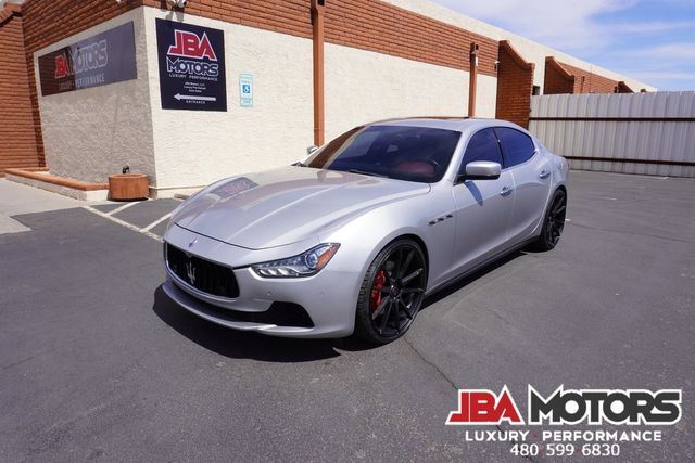 2015 Maserati Ghibli Sedan Silver over Red Carbon Fiber 22 Inch Wheels | MESA, AZ | JBA MOTORS 2015 Maserati Ghibli Sedan Silver over Red Carbon Fiber 22 Inch Wheels | MESA, AZ | JBA MOTORS