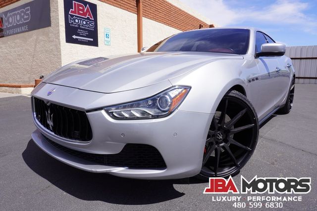 2015 Maserati Ghibli Sedan Silver over Red Carbon Fiber 22 Inch Wheels | MESA, AZ | JBA MOTORS 2015 Maserati Ghibli Sedan Silver over Red Carbon Fiber 22 Inch Wheels | MESA, AZ | JBA MOTORS