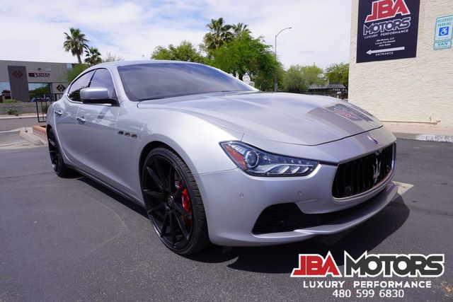 2015 Maserati Ghibli Sedan Silver over Red Carbon Fiber 22 Inch Wheels | MESA, AZ | JBA MOTORS 2015 Maserati Ghibli Sedan Silver over Red Carbon Fiber 22 Inch Wheels | MESA, AZ | JBA MOTORS