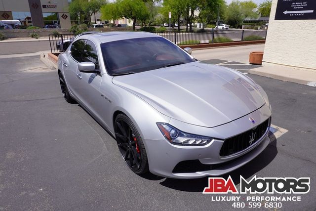 2015 Maserati Ghibli Sedan Silver over Red Carbon Fiber 22 Inch Wheels | MESA, AZ | JBA MOTORS 2015 Maserati Ghibli Sedan Silver over Red Carbon Fiber 22 Inch Wheels | MESA, AZ | JBA MOTORS