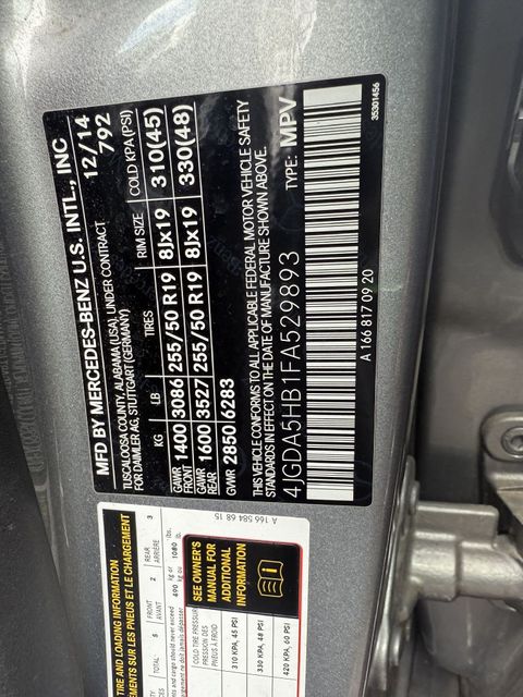 2015 Mercedes-Benz M-Class ML 350 4MATIC | Annapolis, MD | Annapolis Public Auto Auction 2015 Mercedes-Benz M-Class ML 350 4MATIC | Annapolis, MD | Annapolis Public Auto Auction