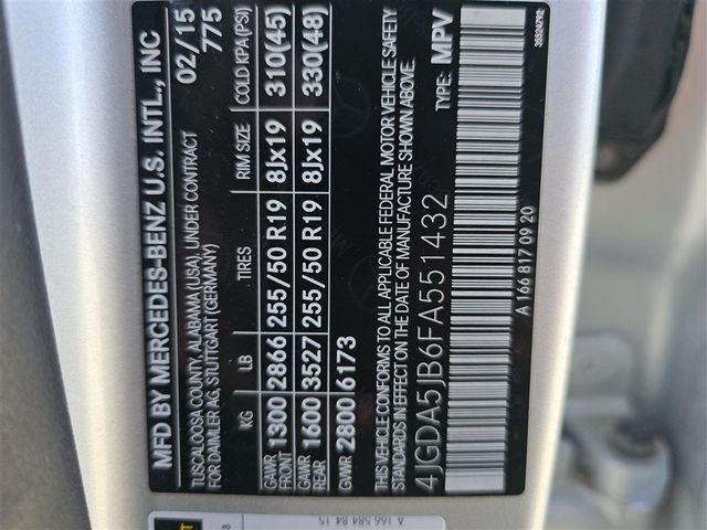 2015 Mercedes-Benz M-Class ML 350