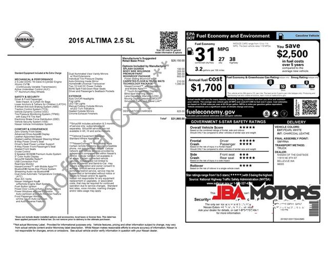 2015 Nissan Altima 2.5 SL Package Sedan 2.5SL - Pearl White | MESA, AZ | JBA MOTORS 2015 Nissan Altima 2.5 SL Package Sedan 2.5SL - Pearl White | MESA, AZ | JBA MOTORS