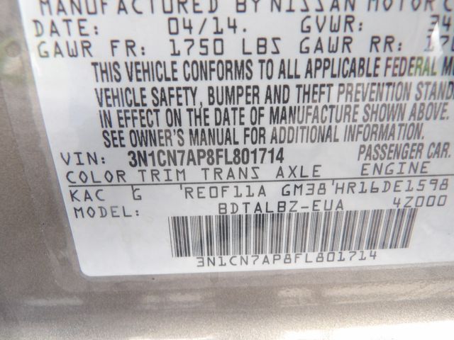 2015 Nissan Versa 1.6 SV | Dalton, GA | Paniagua Auto Mall 