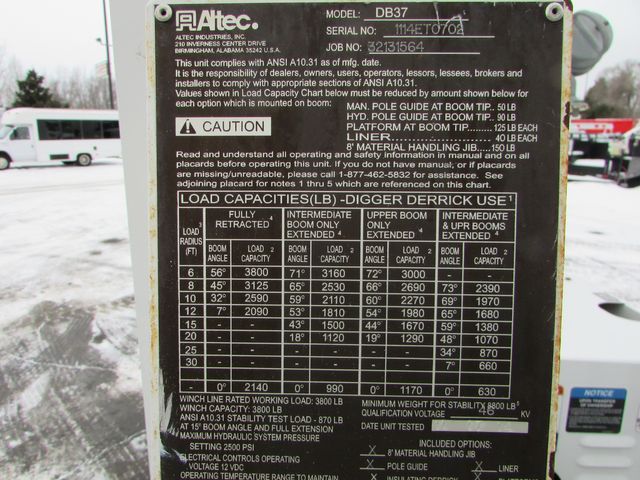 2015 Altec DB 37 Remote Controlled Derrick Digger  | St Cloud MN | NorthStar Truck Sales