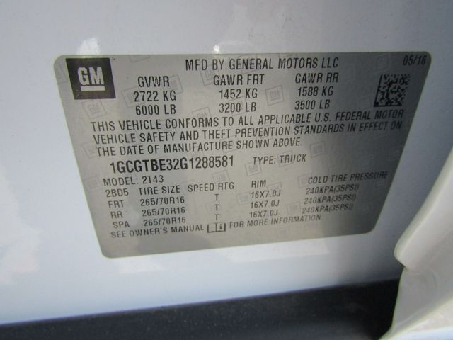 2016 Chevrolet Colorado Crew Cab 4x4 with 6' Bed