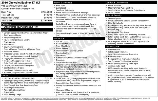 2016 Chevrolet Equinox LT