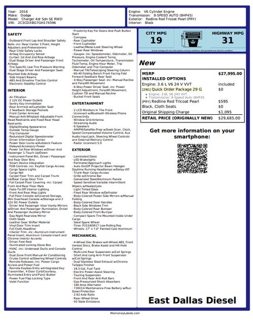 2016 Dodge Charger SE | Dallas, TX | East Dallas Diesel