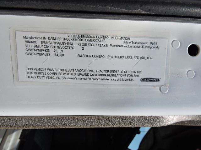2016 Freightliner CA125 Sleeper