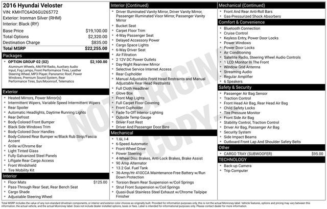 2016 Hyundai VELOSTER Base