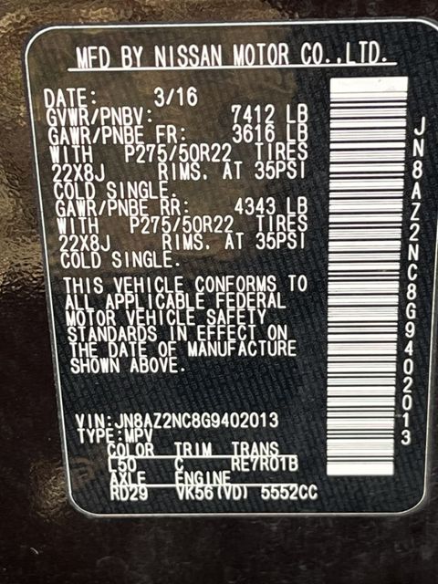 2016 Infiniti QX80  | Annapolis, MD | Annapolis Public Auto Auction