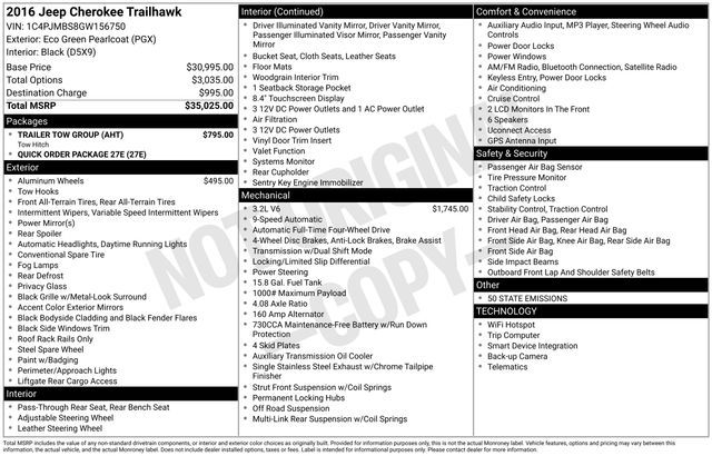 2016 Jeep Cherokee Trailhawk