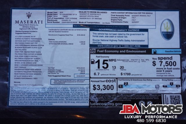 2016 Maserati GranTurismo Sport Convertible S Gran Turismo C Sport 21k Miles | MESA, AZ | JBA MOTORS 2016 Maserati GranTurismo Sport Convertible S Gran Turismo C Sport 21k Miles | MESA, AZ | JBA MOTORS