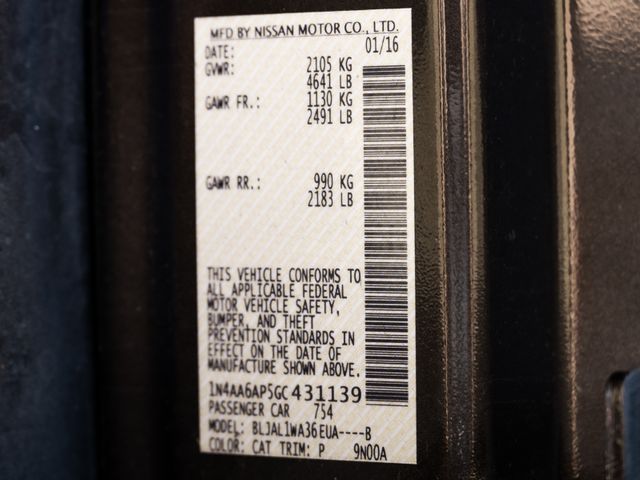 2016 Nissan Maxima 3.5 SR CLEAN CARFAX ONE OWNER NAV LOADED LEATHER