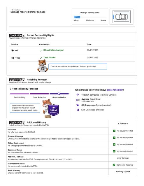 2016 Nissan Sentra S | Cullman, AL | Cullman Auto Rebuilders