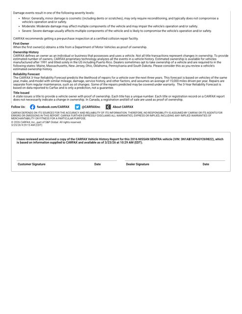 2016 Nissan Sentra S | Cullman, AL | Cullman Auto Rebuilders 2016 Nissan Sentra S | Cullman, AL | Cullman Auto Rebuilders