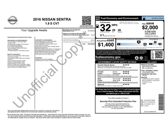 2016 Nissan Sentra S | Cullman, AL | Cullman Auto Rebuilders 2016 Nissan Sentra S | Cullman, AL | Cullman Auto Rebuilders