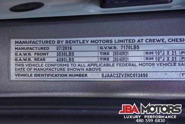 2017 Bentley Bentayga W12 AWD SUV Matte Wrap Diamond Stitched Interior | MESA, AZ | JBA MOTORS 2017 Bentley Bentayga W12 AWD SUV Matte Wrap Diamond Stitched Interior | MESA, AZ | JBA MOTORS