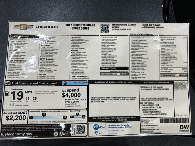 2017 Chevrolet Corvette GS Z25 Collectors Edt, 3LT, Auto, 1/935 1-Owner 1k | Dallas, Texas | Corvette Warehouse 