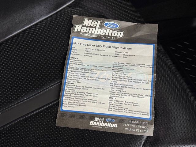 2017 Ford F-250 Super Duty Platinum 4x4 4dr Crew Cab 6.8 ft. SB Pickup | Houston, TX | Houston Auto Credit