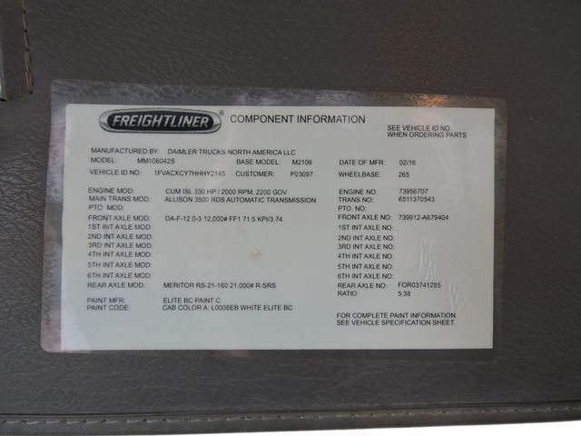 2017 Freightliner M2 Rollback Tow Truck 
