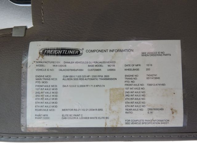 2017 Freightliner M2106 Sport Chassis Service Truck 