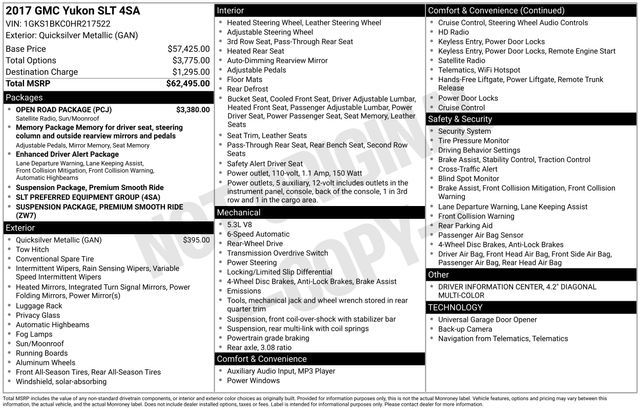 2017 GMC Yukon SLT
