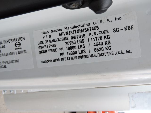 2017 Hino 268 Non-CDL Box Truck 