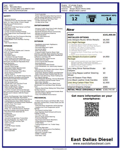 2017 Mercedes-Benz AMG G 63 DESIGNO Night Pkg. CARBON TRIM Lifted 22" ASANTI | Dallas, TX | East Dallas Diesel 2017 Mercedes-Benz AMG G 63 DESIGNO Night Pkg. CARBON TRIM Lifted 22" ASANTI | Dallas, TX | East Dallas Diesel