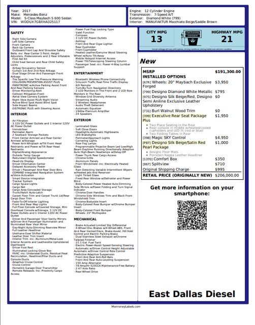 2017 Mercedes-Benz Maybach S 600 2 OWNER Dealer Serviced EXECUTIVE PKG Magic SKY | Dallas, TX | East Dallas Diesel 2017 Mercedes-Benz Maybach S 600 2 OWNER Dealer Serviced EXECUTIVE PKG Magic SKY | Dallas, TX | East Dallas Diesel