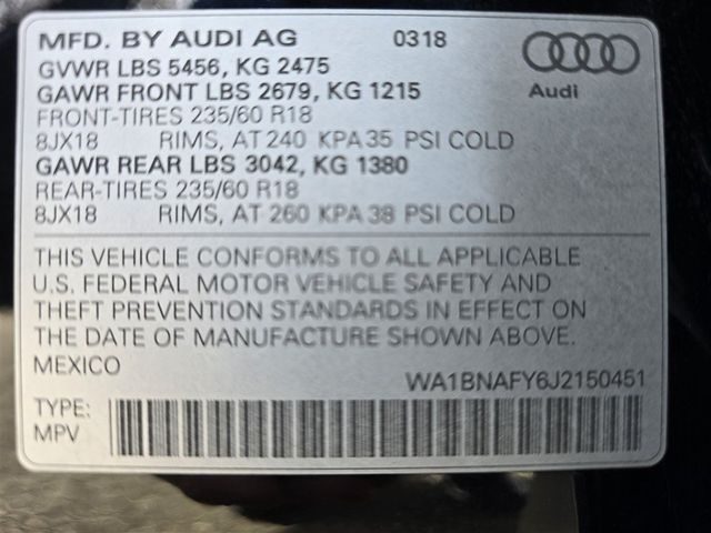 2018 Audi Q5 2.0T quattro Premium Plus 2018 Audi Q5 2.0T quattro Premium Plus