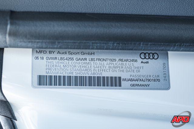 2018 Audi R8 Coupe V10 RWS 2018 Audi R8 Coupe V10 RWS