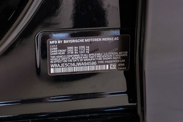 2018 BMW 5 Series 540i