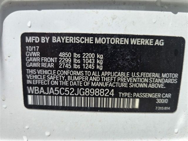 2018 BMW 5 Series 530i 2018 BMW 5 Series 530i