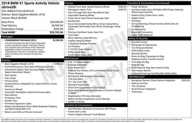 2018 BMW X1 sDrive28i
