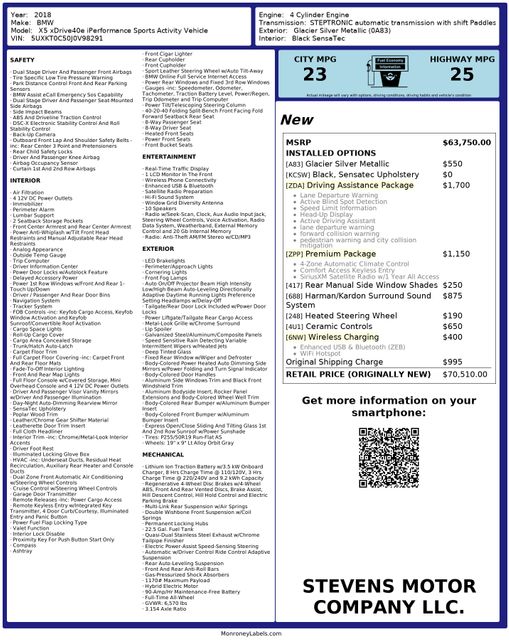 2018 BMW X5 xDrive40e iPerformance Xline GreatServiceHistory | Dallas, TX | Stevens Motor Company LLC 2018 BMW X5 xDrive40e iPerformance Xline GreatServiceHistory | Dallas, TX | Stevens Motor Company LLC