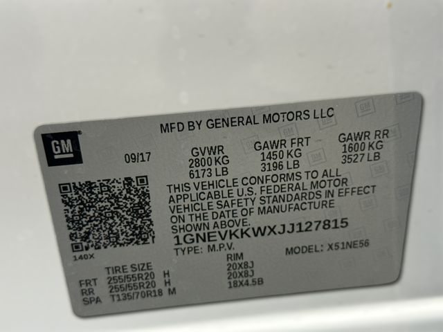 2018 Chevrolet TRAVERSE HIGH COUNTRY 2018 Chevrolet TRAVERSE HIGH COUNTRY