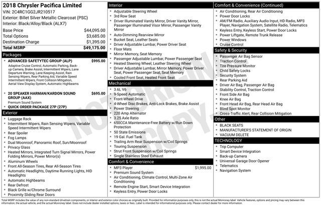 2018 Chrysler Pacifica Limited