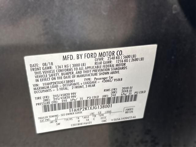 2018 Ford TAURUS SHO 2018 Ford TAURUS SHO